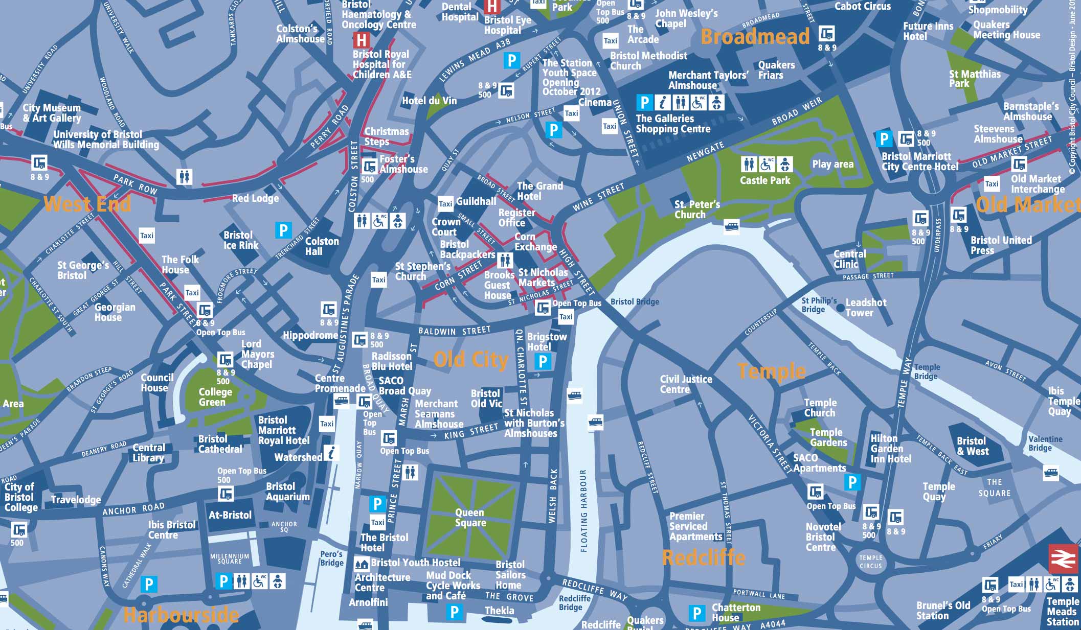 Bristol Tourist Attractions Map Bristol City Centre M - vrogue.co